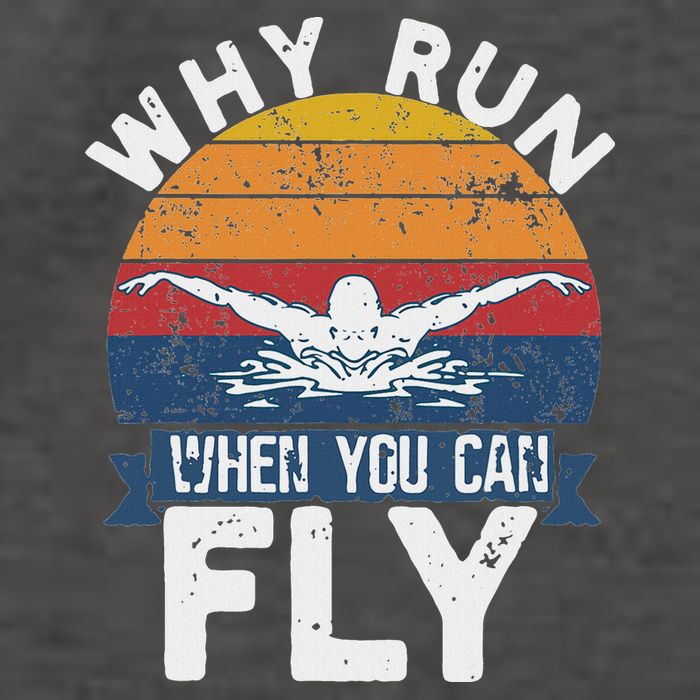 Why Run When You Can Fly Butterfly Stroke Swim Team Swimmi Vector Backpack