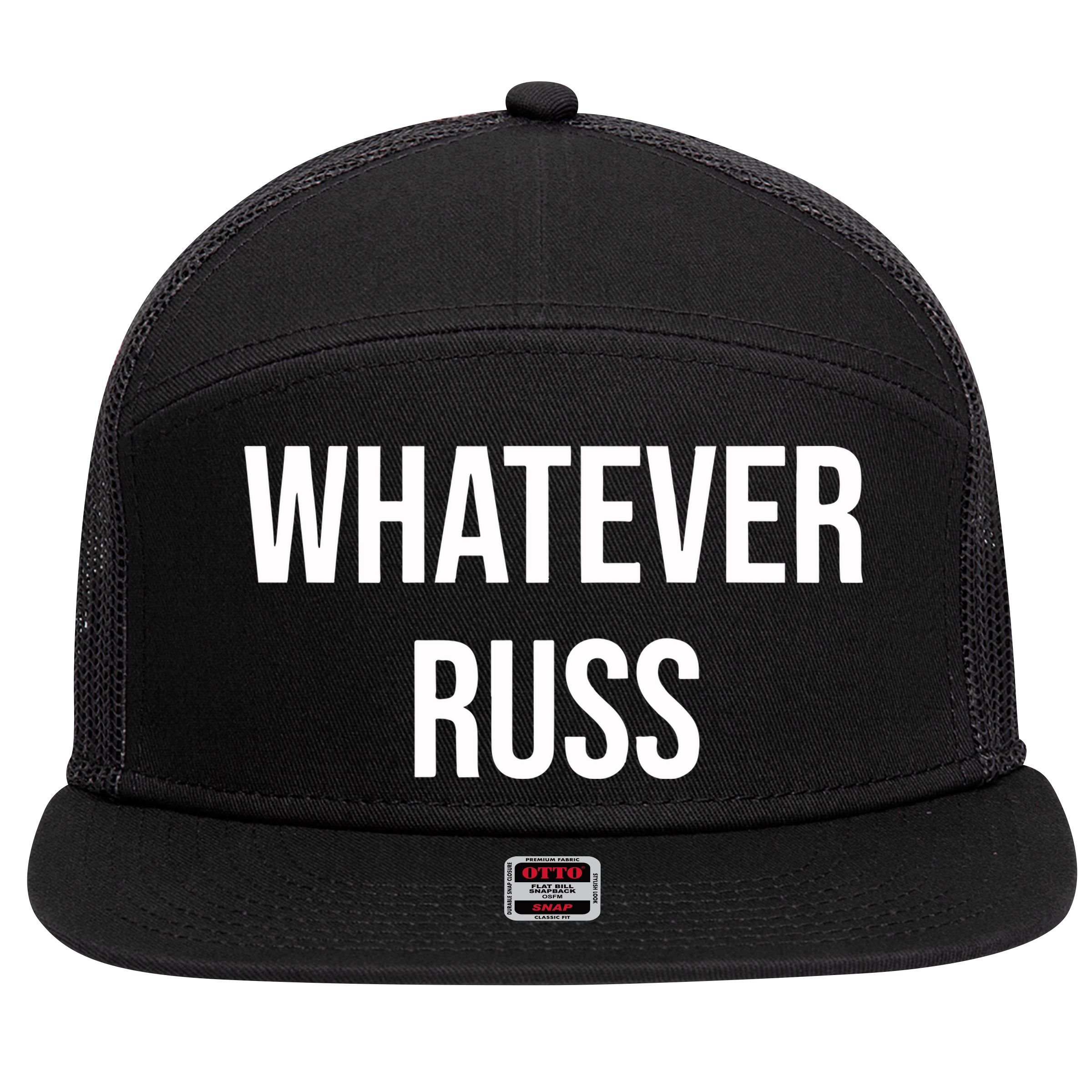 Whatever Russ 7 Panel Mesh Trucker Snapback Hat