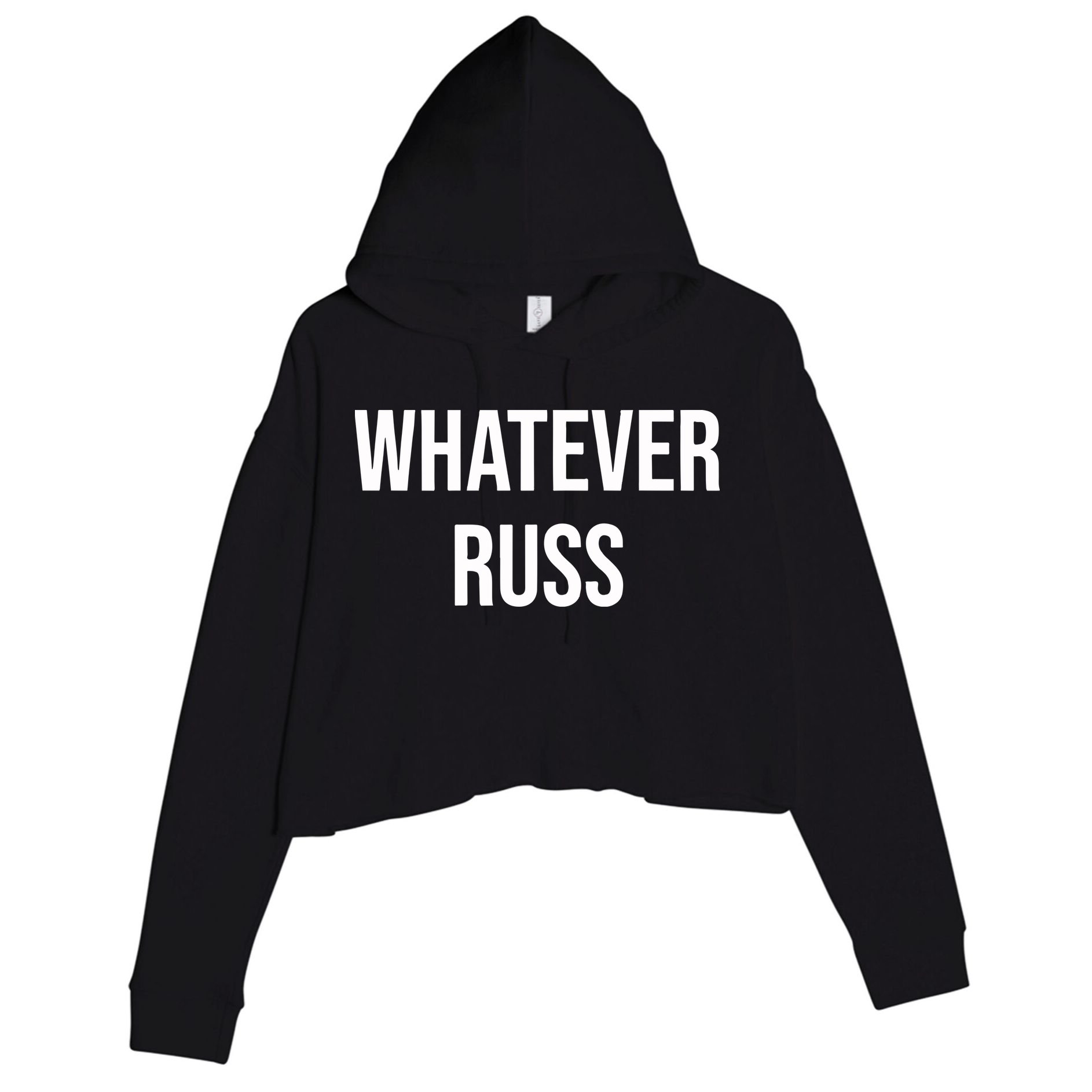 Whatever Russ Crop Fleece Hoodie