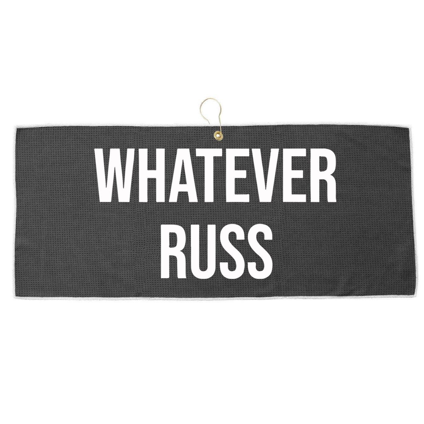 Whatever Russ Large Microfiber Waffle Golf Towel