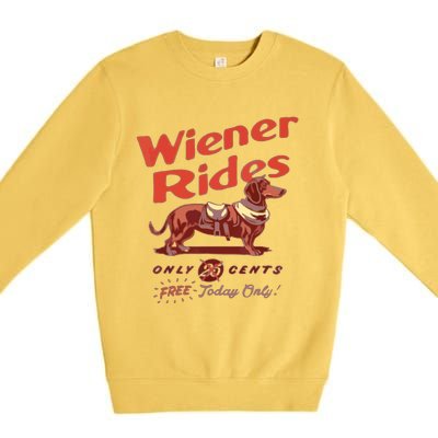 Wiener Rides Wiener Rides Premium Crewneck Sweatshirt