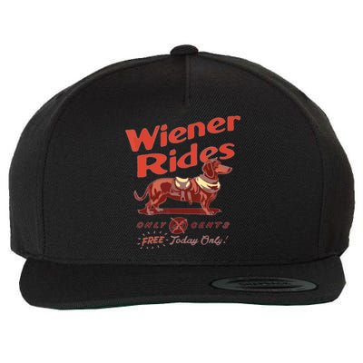 Wiener Rides Wiener Rides Wool Snapback Cap