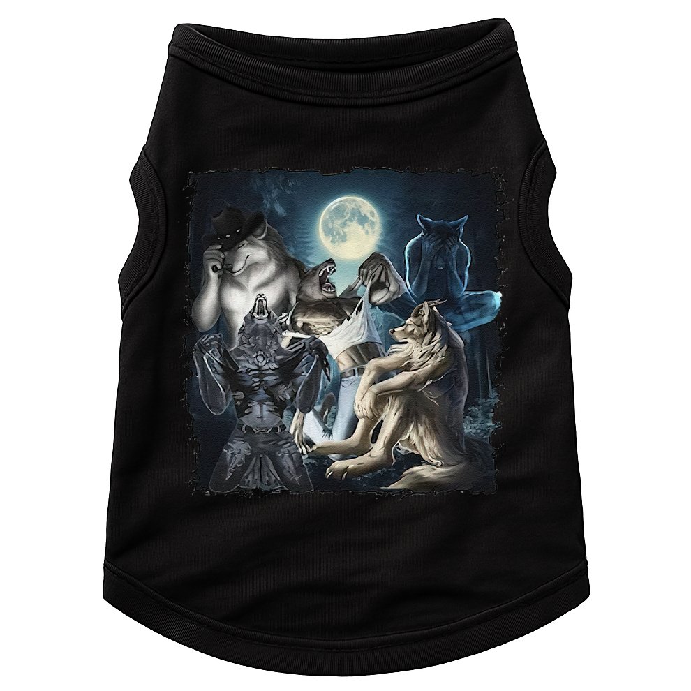 Wolf Ripping Werewolf Alpha Wolf Funny Oddly Meme Doggie Tank