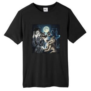 Wolf Ripping Werewolf Alpha Wolf Funny Oddly Meme Tall Fusion ChromaSoft Performance T-Shirt