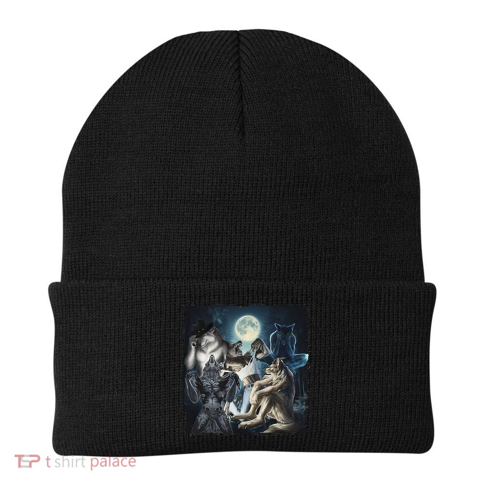 Wolf Ripping Werewolf Alpha Wolf Funny Oddly Meme Beanie