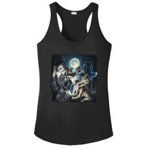 Wolf Ripping Werewolf Alpha Wolf Funny Oddly Meme Ladies PosiCharge Competitor Racerback Tank