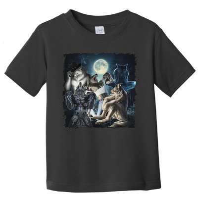 Wolf Ripping Werewolf Alpha Wolf Funny Oddly Meme Toddler T-Shirt