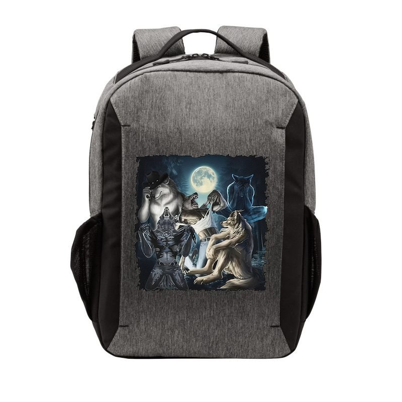 Wolf Ripping Werewolf Alpha Wolf Funny Oddly Meme Vector Backpack