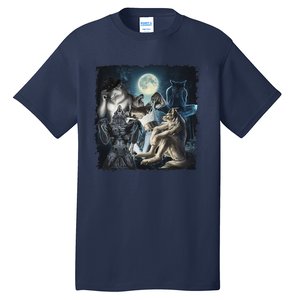 Wolf Ripping Werewolf Alpha Wolf Funny Oddly Meme Tall T-Shirt