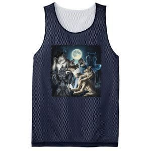 Wolf Ripping Werewolf Alpha Wolf Funny Oddly Meme Mesh Reversible Basketball Jersey Tank