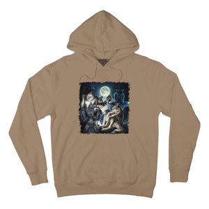 Wolf Ripping Werewolf Alpha Wolf Funny Oddly Meme Hoodie