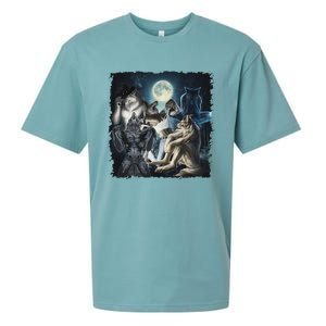 Wolf Ripping Werewolf Alpha Wolf Funny Oddly Meme Sueded Cloud Jersey T-Shirt