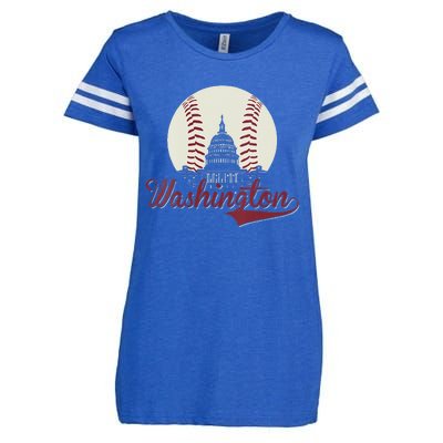 Womens Retro Washington DC Baseball National Mall Silhouette Sport Enza Ladies Jersey Football T-Shirt