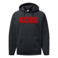 Wisconsin Red Performance Fleece Hoodie