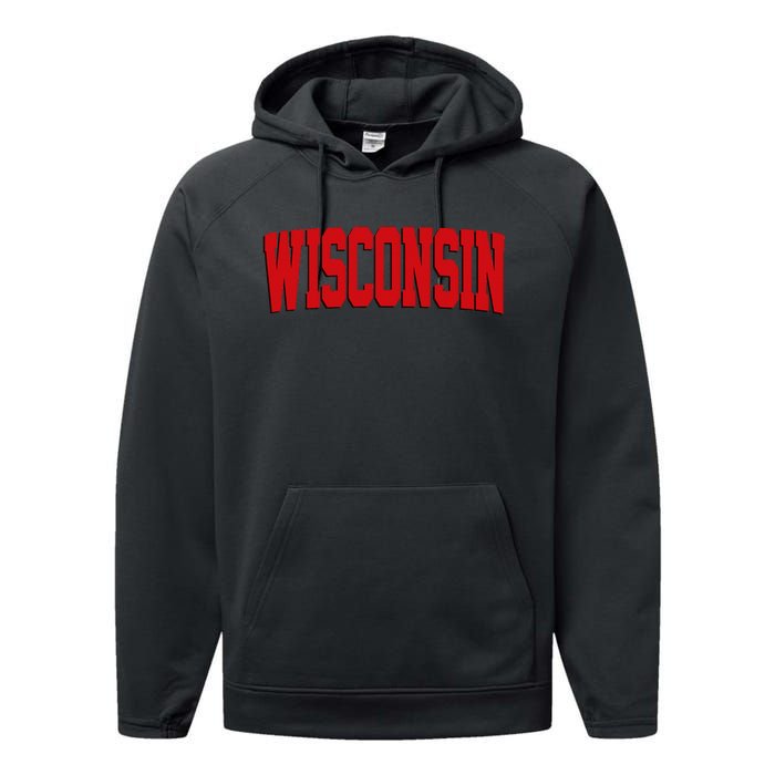 Wisconsin Red Performance Fleece Hoodie