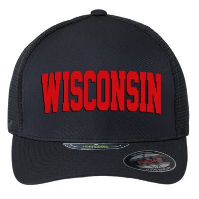 Wisconsin Red Flexfit Unipanel Trucker Cap