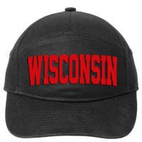 Wisconsin Red 7-Panel Snapback Hat