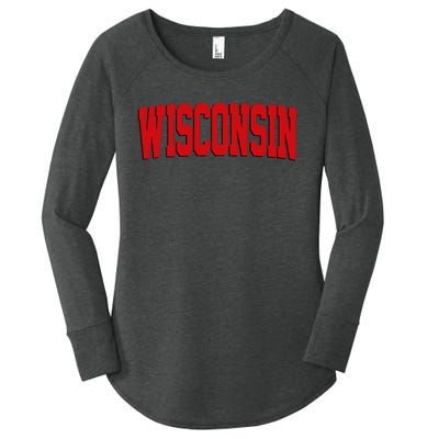 Wisconsin Red Women's Perfect Tri Tunic Long Sleeve Shirt