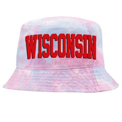 Wisconsin Red Tie-Dyed Bucket Hat