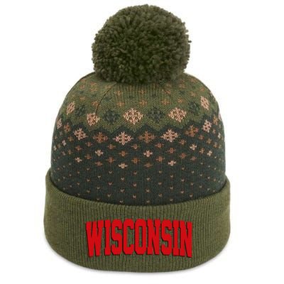 Wisconsin Red The Baniff Cuffed Pom Beanie