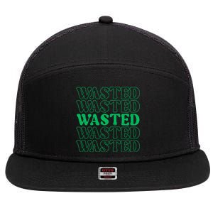 Wasted Retro 7 Panel Mesh Trucker Snapback Hat