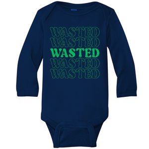 Wasted Retro Baby Long Sleeve Bodysuit