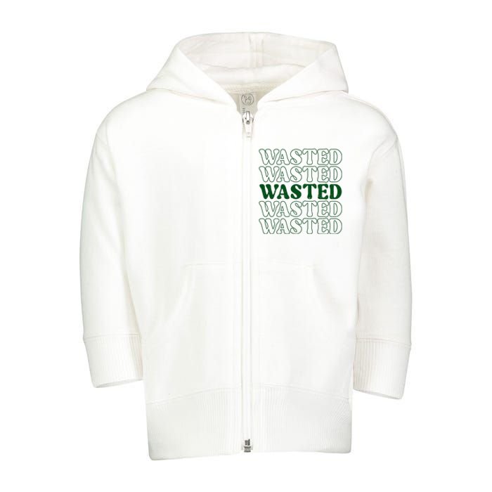 Wasted Retro Toddler Zip Fleece Hoodie