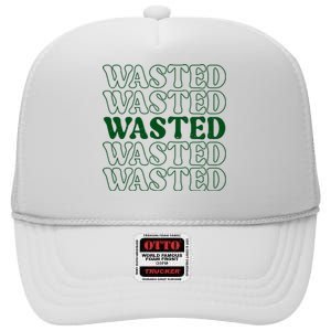 Wasted Retro High Crown Mesh Back Trucker Hat