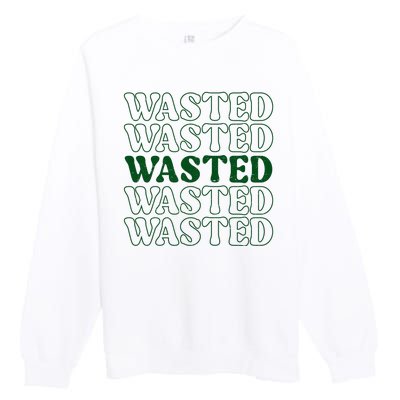 Wasted Retro Premium Crewneck Sweatshirt