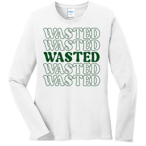 Wasted Retro Ladies Long Sleeve Shirt