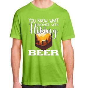 What Rhymes With Hiking Beer Fathers Day Ing And Hiking Gift Adult ChromaSoft Performance T-Shirt