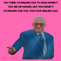 Wti Realist You Think IM Drilling Gas To Make Money You See Me Making Any Fkn M Stripe Pom Pom Beanie