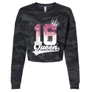 Wo SWEET 16 QUEEN 16TH BIRTHDAY Cropped Pullover Crew