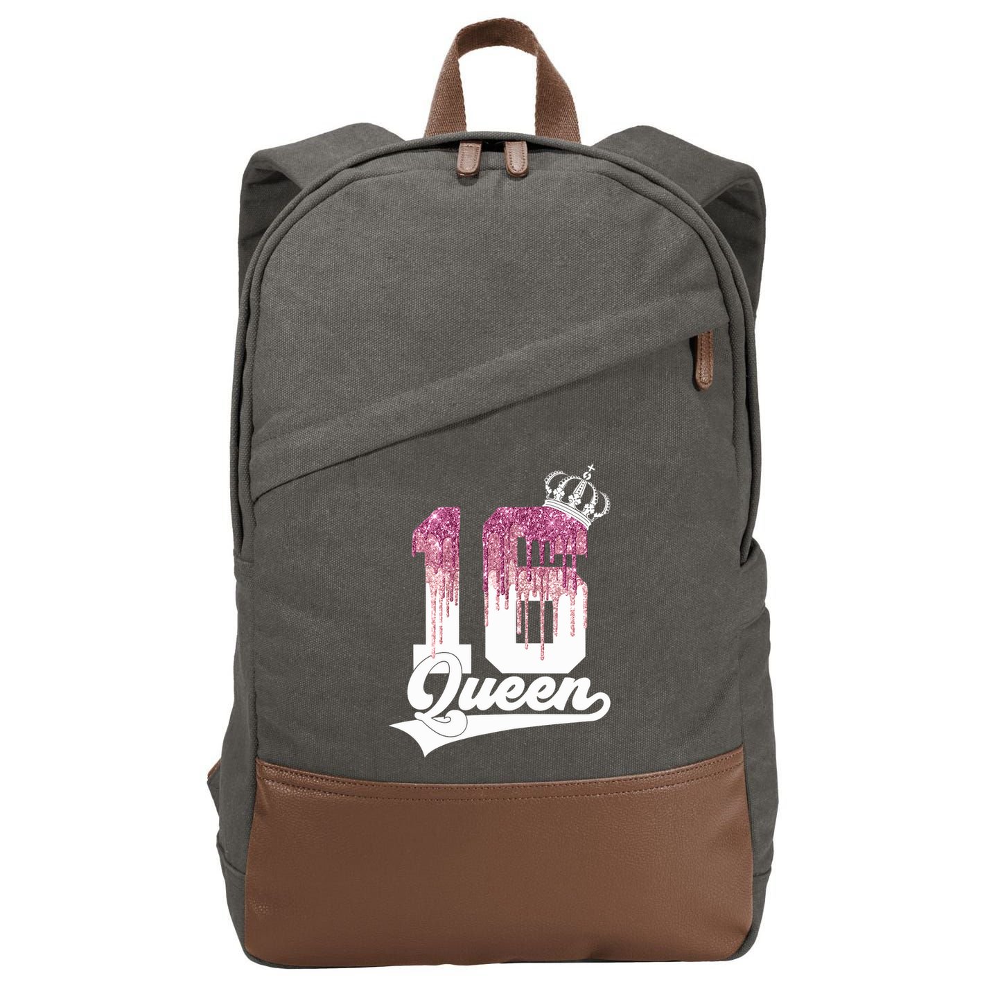 Wo SWEET 16 QUEEN 16TH BIRTHDAY Cotton Canvas Backpack
