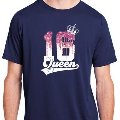 Wo SWEET 16 QUEEN 16TH BIRTHDAY Adult ChromaSoft Performance T-Shirt