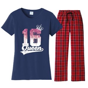 Wo SWEET 16 QUEEN 16TH BIRTHDAY Women's Flannel Pajama Set