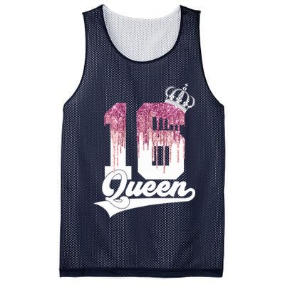 Wo SWEET 16 QUEEN 16TH BIRTHDAY Mesh Reversible Basketball Jersey Tank