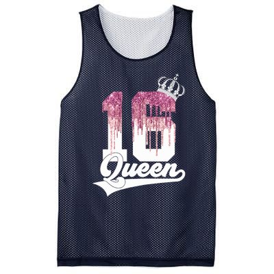 Wo SWEET 16 QUEEN 16TH BIRTHDAY Mesh Reversible Basketball Jersey Tank