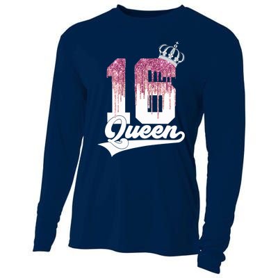 Wo SWEET 16 QUEEN 16TH BIRTHDAY Cooling Performance Long Sleeve Crew