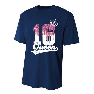 Wo SWEET 16 QUEEN 16TH BIRTHDAY Performance Sprint T-Shirt