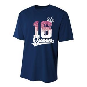 Wo SWEET 16 QUEEN 16TH BIRTHDAY Youth Performance Sprint T-Shirt