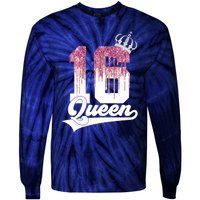 Wo SWEET 16 QUEEN 16TH BIRTHDAY Tie-Dye Long Sleeve Shirt