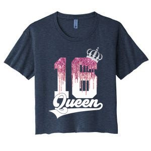 Wo SWEET 16 QUEEN 16TH BIRTHDAY Women's Crop Top Tee