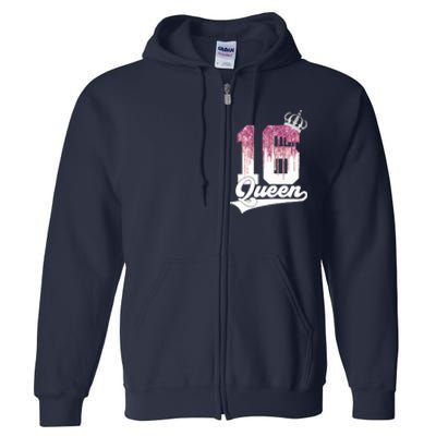 Wo SWEET 16 QUEEN 16TH BIRTHDAY Full Zip Hoodie