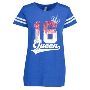 Wo SWEET 16 QUEEN 16TH BIRTHDAY Enza Ladies Jersey Football T-Shirt