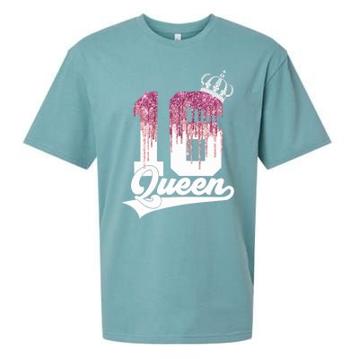 Wo SWEET 16 QUEEN 16TH BIRTHDAY Sueded Cloud Jersey T-Shirt