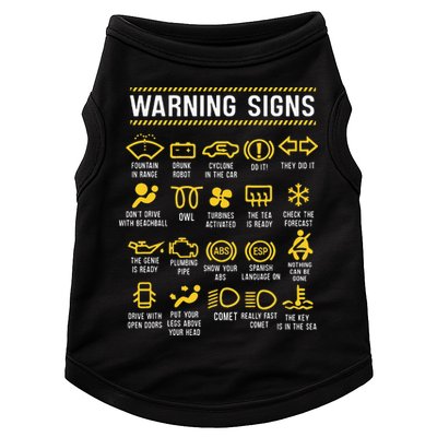 Warning Signs 101 Funny Car Mechanic Doggie Tank