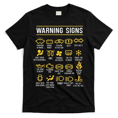 Warning Signs 101 Funny Car Mechanic T-Shirt