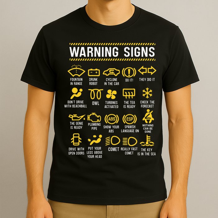 Warning Signs 101 Funny Car Mechanic T-Shirt