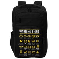 Warning Signs 101 Funny Car Mechanic Impact Tech Backpack